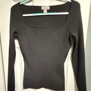 H&M Black Ribbed Top